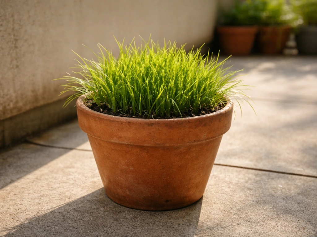 how to grow grasses in pots
